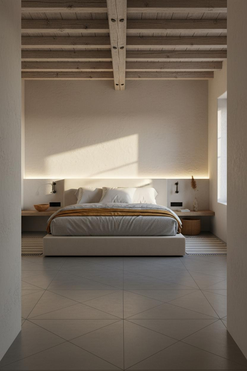 Mediterranean Bedroom Spanish Modern Exposed Beams