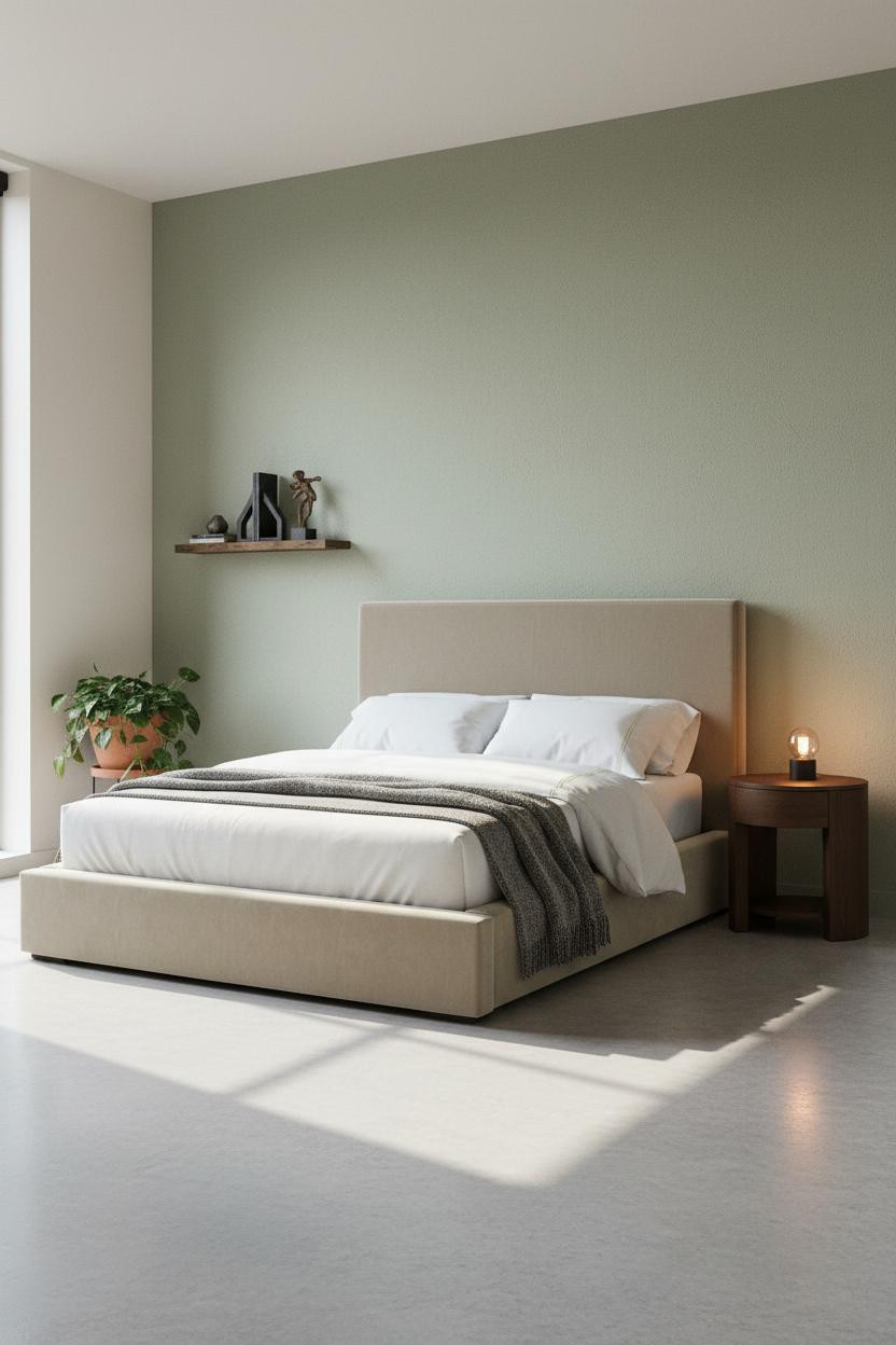 Mens Bedroom Industrial Sage Green Halle