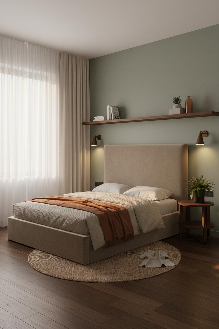 Mini Studio Apartment Ideas Small Spaces Floating Shelf Design