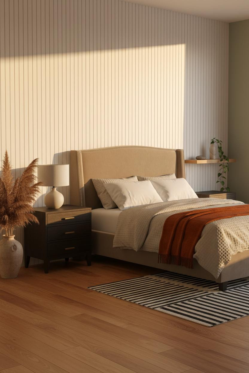 Minimalist Bedroom Japandi Whitewashed Wood