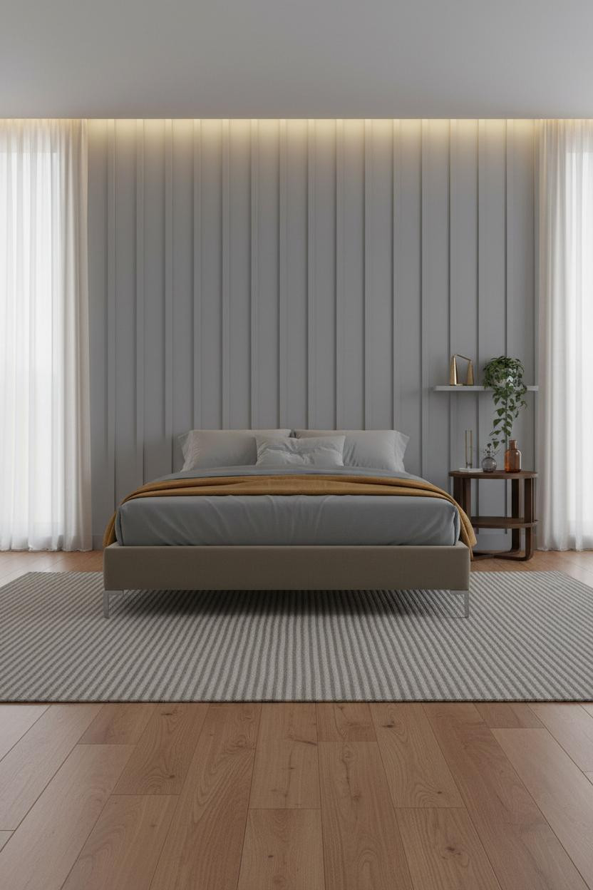Minimalist Loft Bedroom Scandi Design With Board And Batten