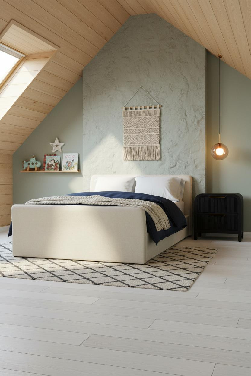 Modern Kids Bedroom Attic Scandi Design