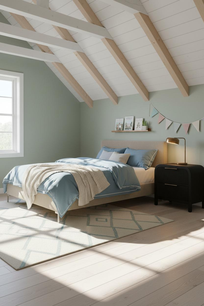 Modern Kids Bedroom Attic Scandi Design With Natural Light