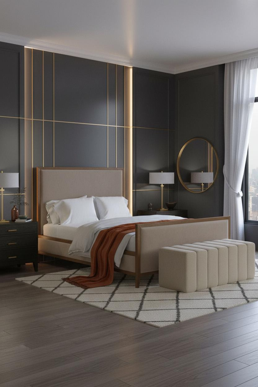 Modern Luxury Bedroom Art Deco Design