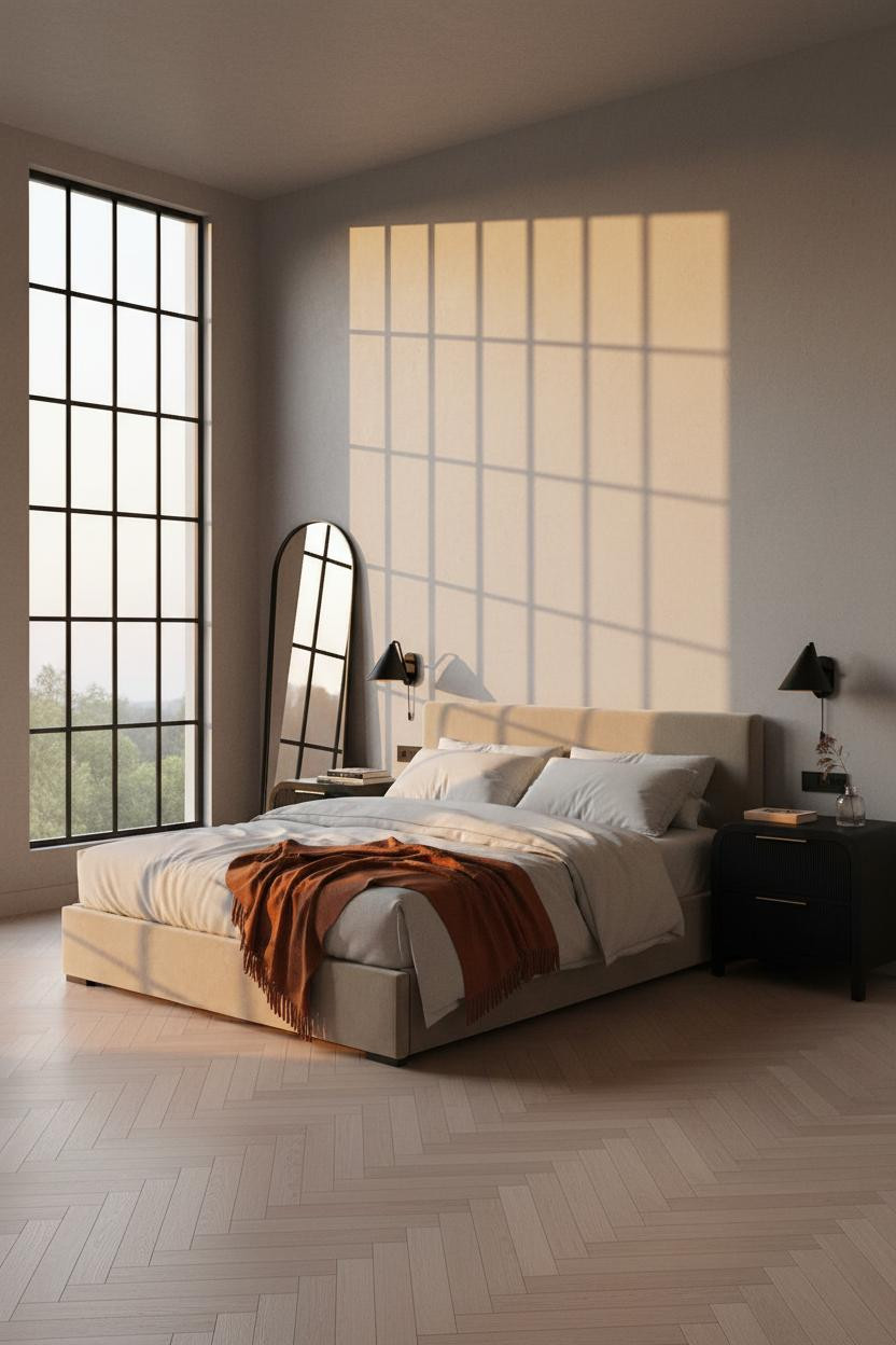 Modern Minimalist Bedroom Crittall Window