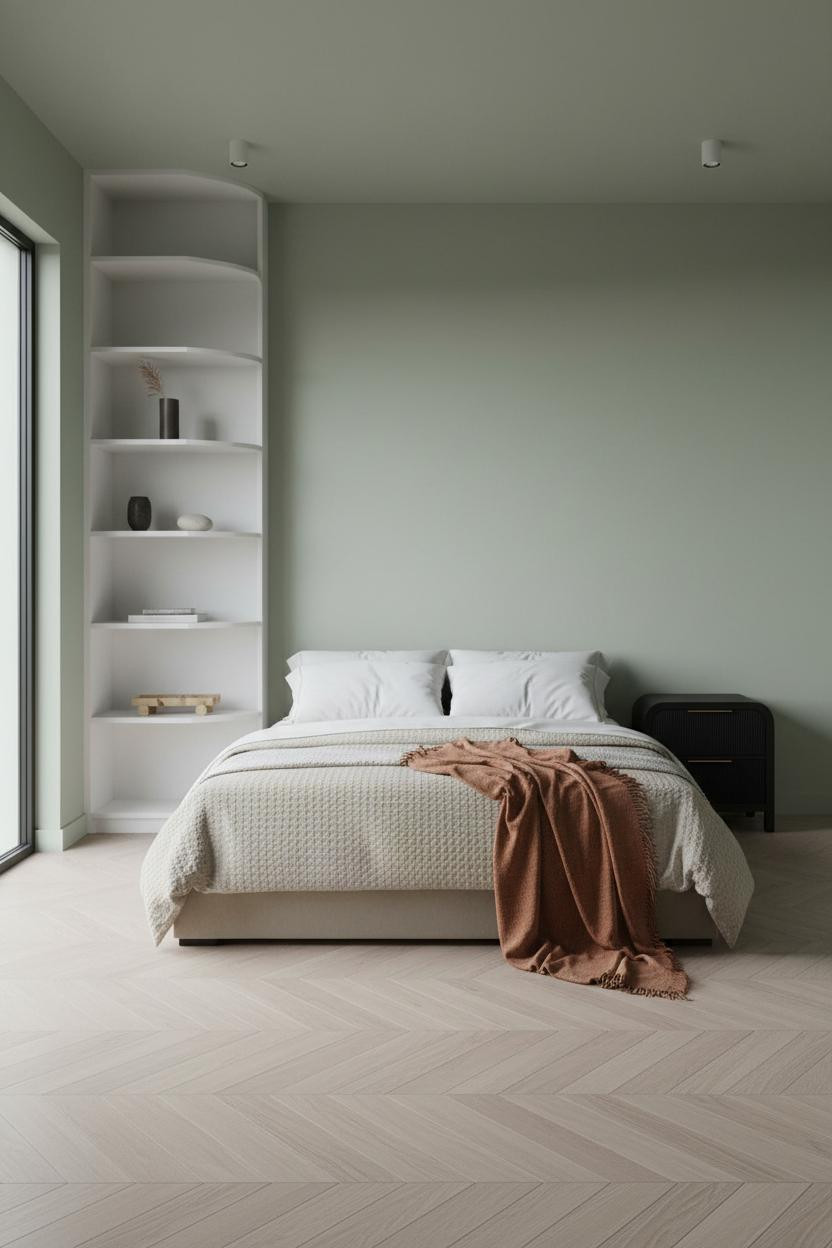 Modern Minimalist Bedroom Shelving Light