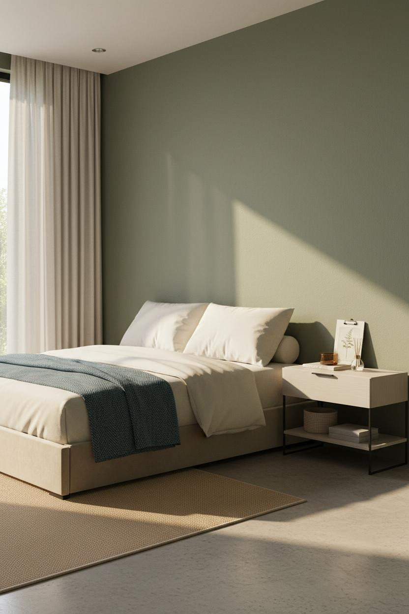 Modern Nightstand Floating Matte Black