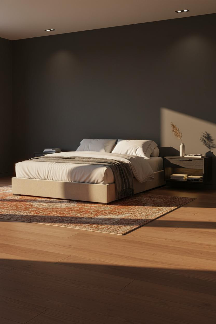 Modern Nightstand Floating Walnut Design