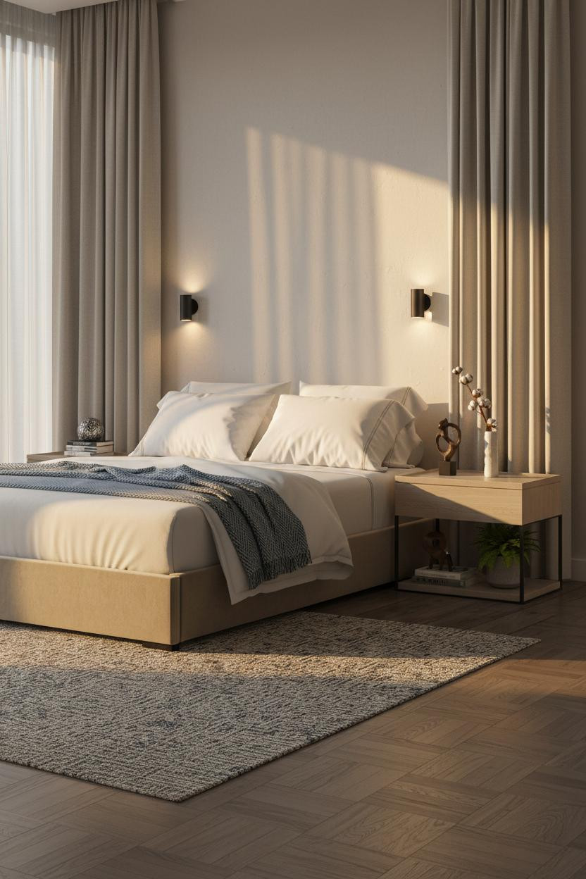 Modern Nightstand Minimalist Bedroom Design