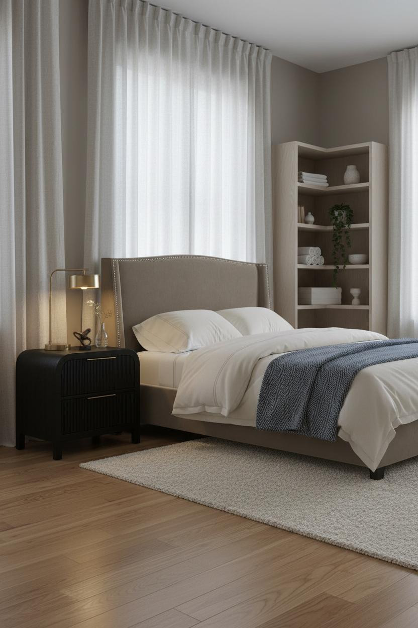 Modern Studio Apartment Ideas Chic Small Space Natural Oak Shelving