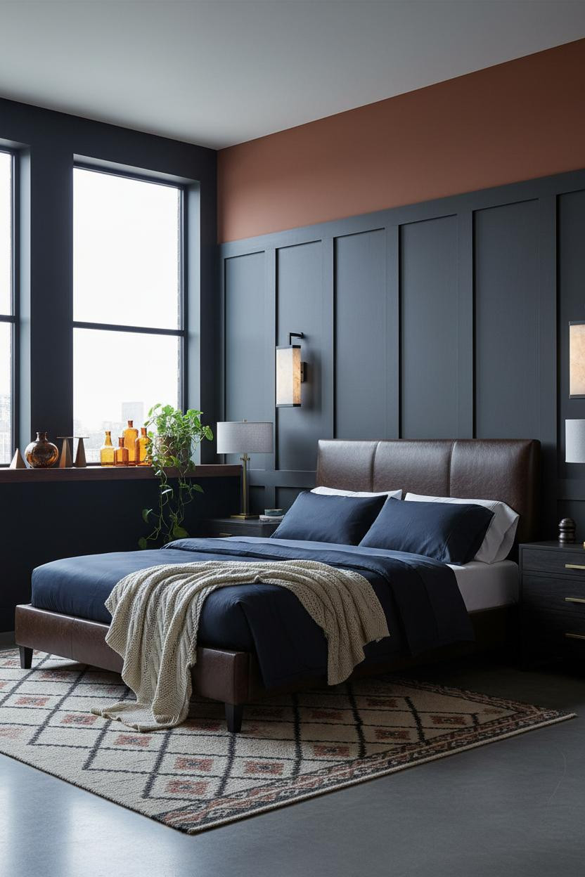 Moody Maximalist Bedroom Dark Eclectic Charcoal