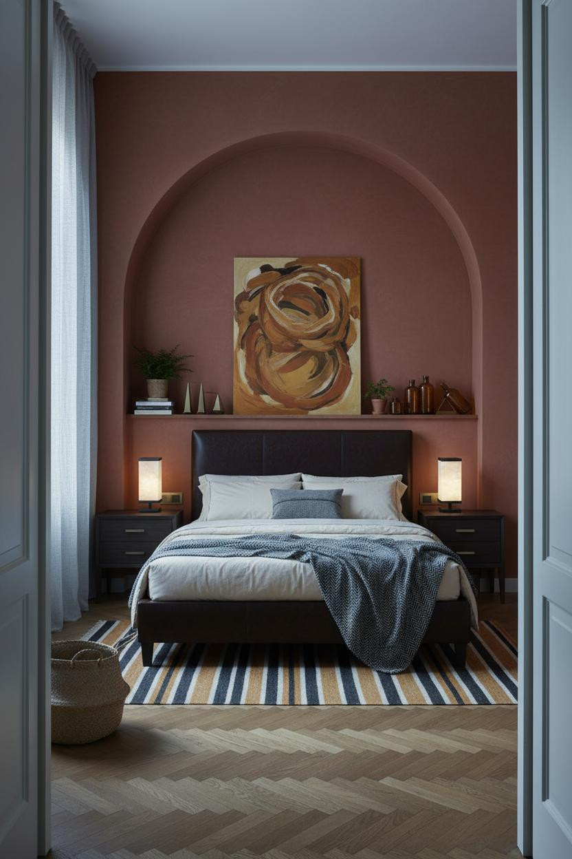 Moody Maximalist Bedroom Dark Eclectic Design