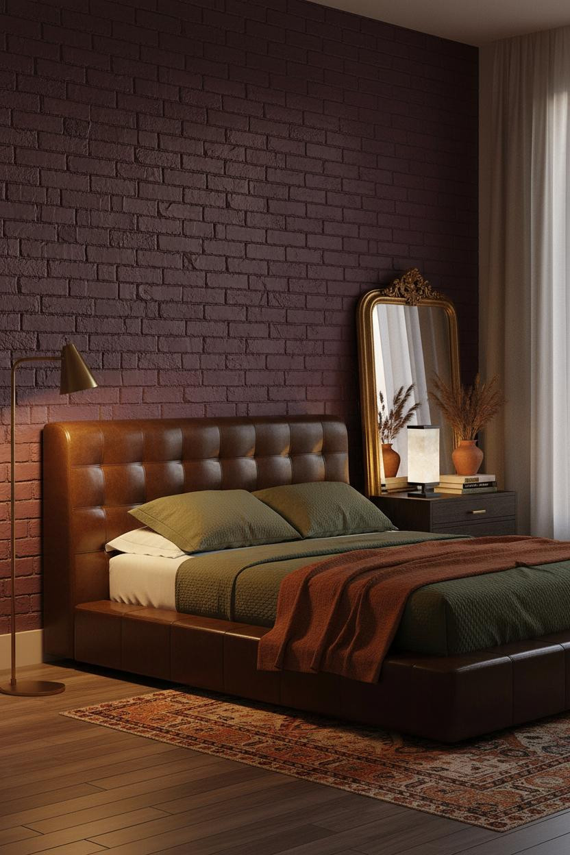 Moody Maximalist Bedroom Dark Eclectic Jewel Tones