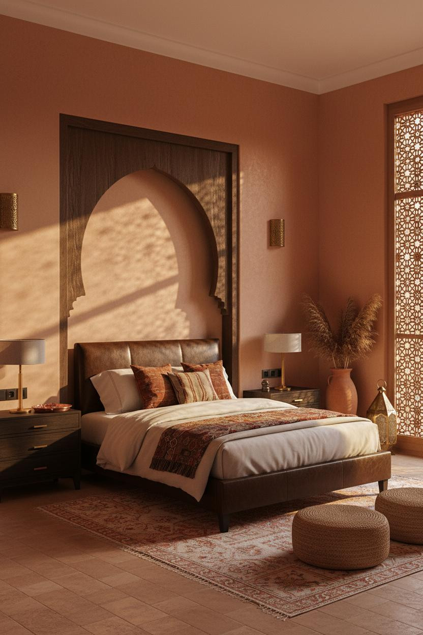 Moroccan Bedroom Carved Niche Riad