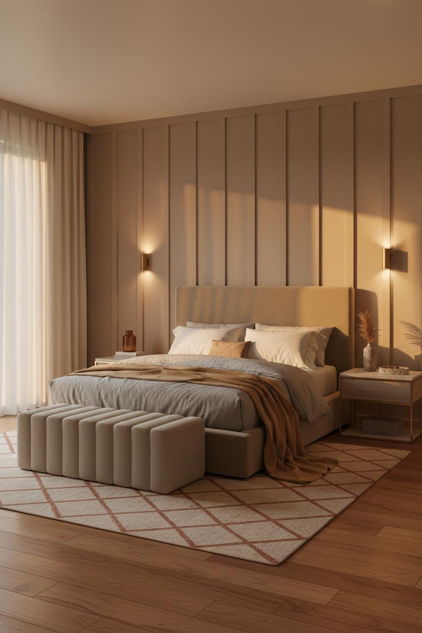 Neutral Earthy Bedroom Warm Tones Minimalist