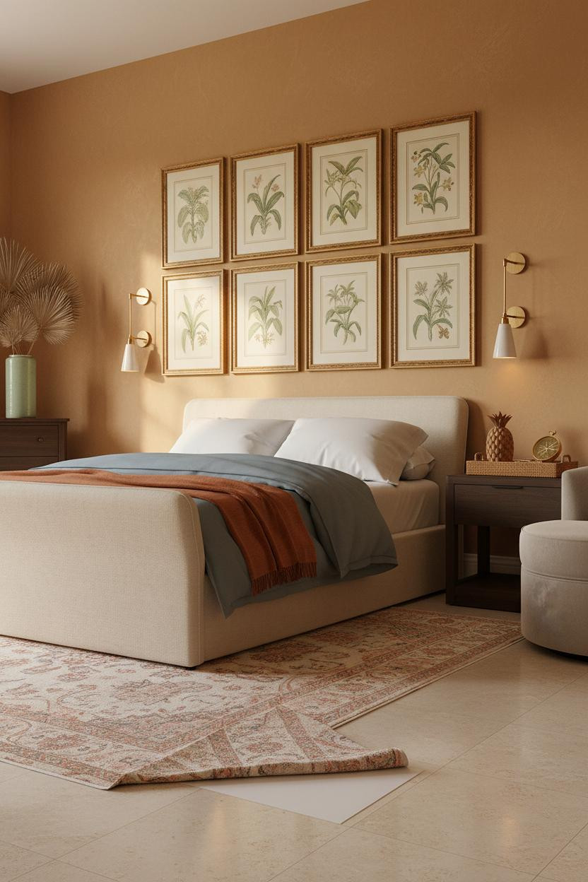 Palm Beach Bedroom Gallery Wall