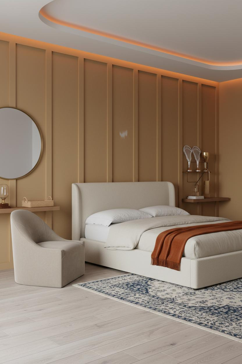 Preppy Teen Bedroom Board and Batten Accent Wall