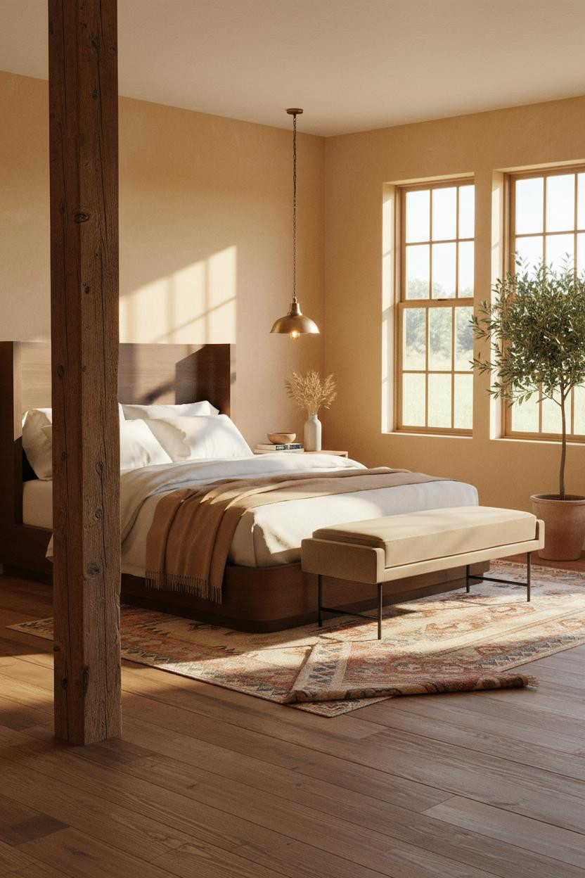 Rustic Chic Bedroom Farmhouse Morning Light