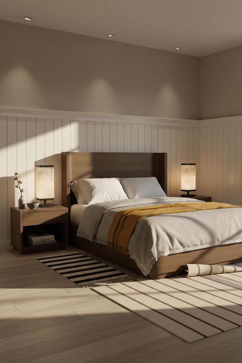 Rustic Chic Bedroom Wainscoting Farmhouse