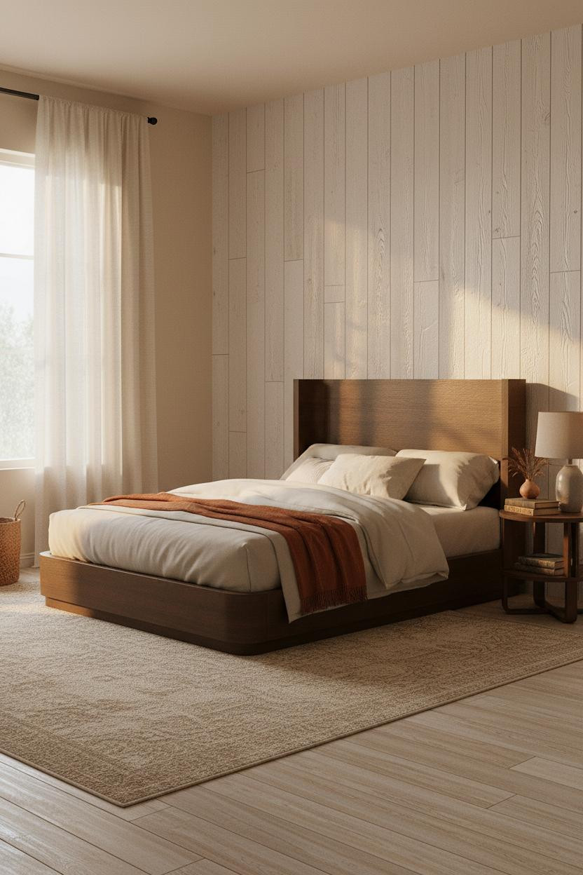 Rustic Farmhouse Bedroom Whitewashed Shiplap Cozy Provencal