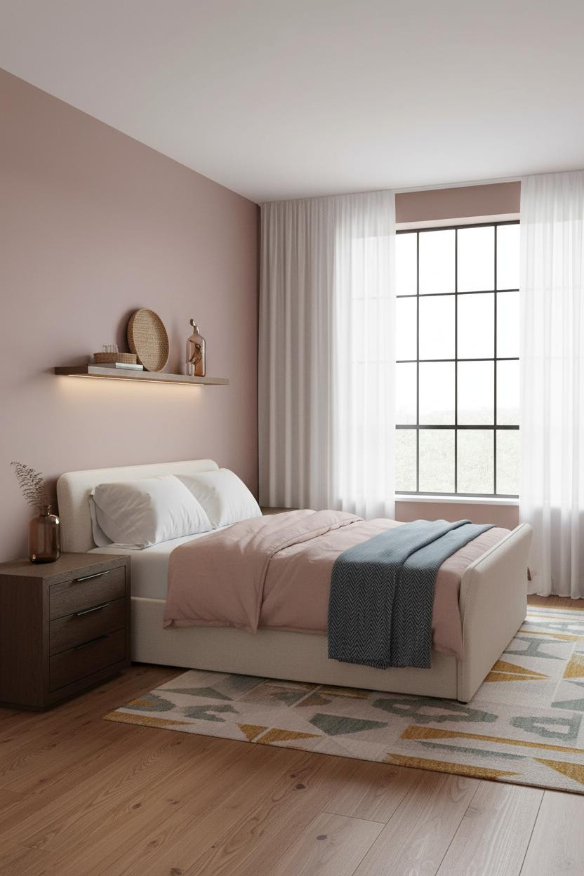 Small Bedroom Design Botanical Modern Layout