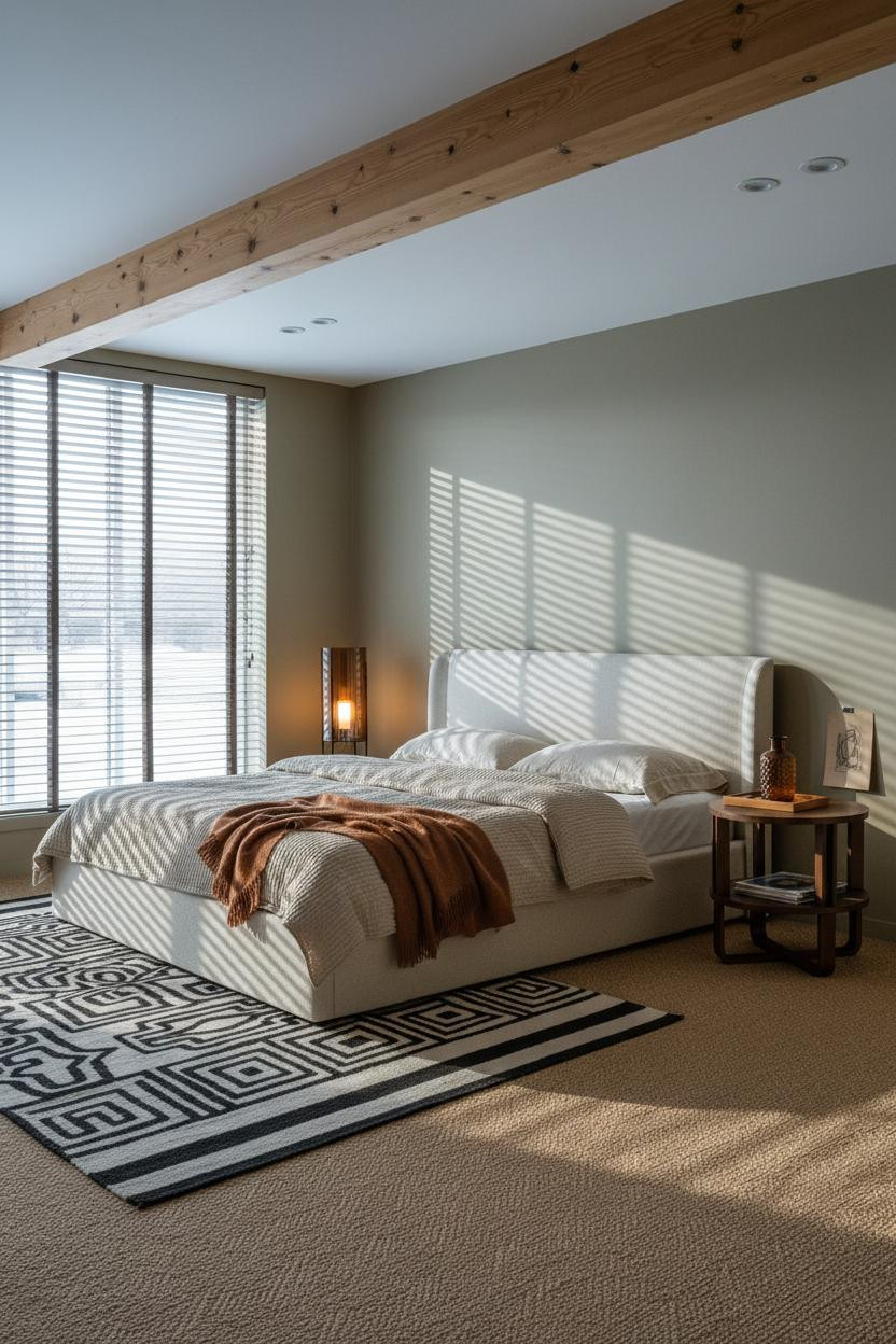 Small Bedroom MCM Retro Compact Layout