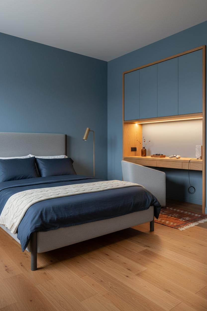 Small Gaming Bedroom Desk Setup