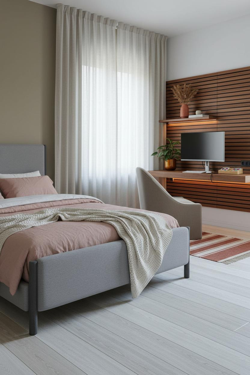 Small Gaming Bedroom Desk Setup