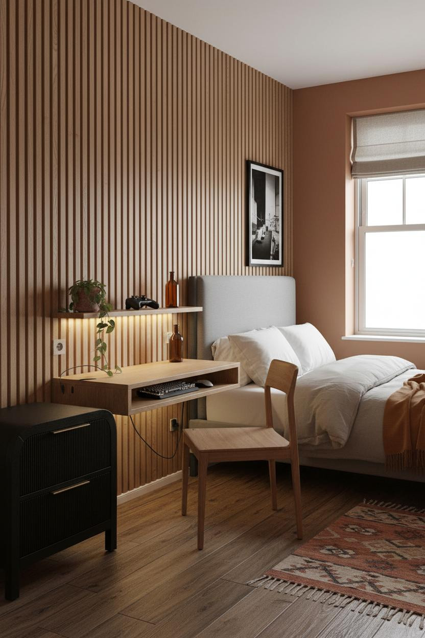 Small Gaming Bedroom Desk Setup