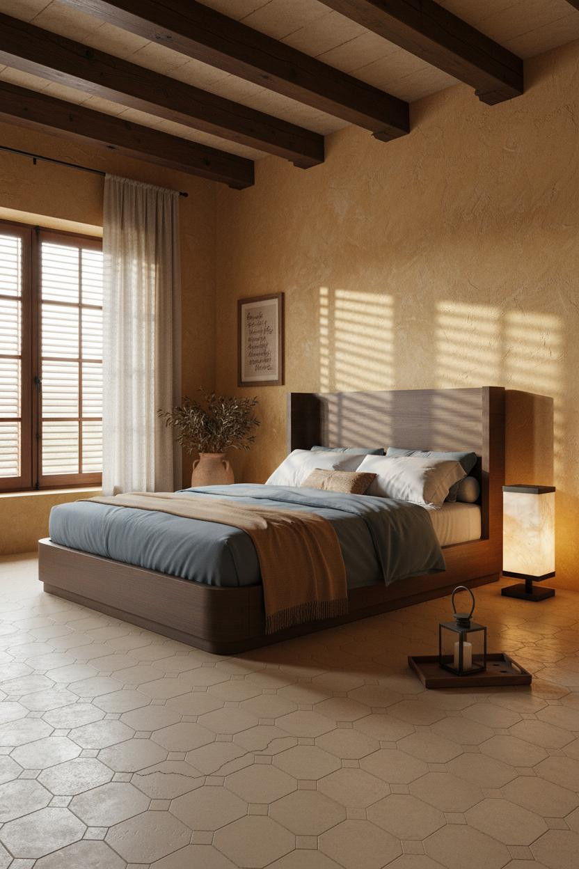 Spanish Mediterranean Bedroom Hacienda Style