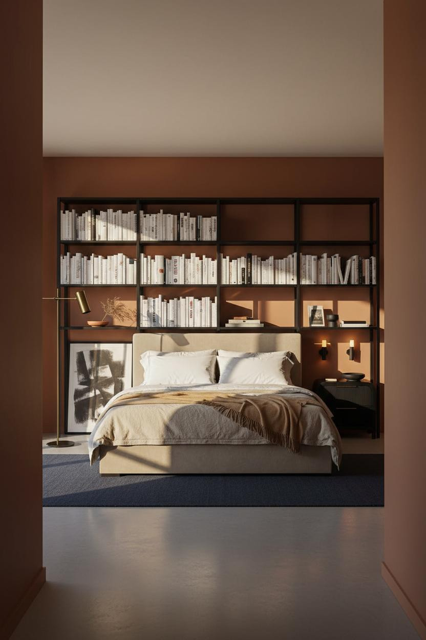 Studio Apartment Ideas Men Industrial Shelving