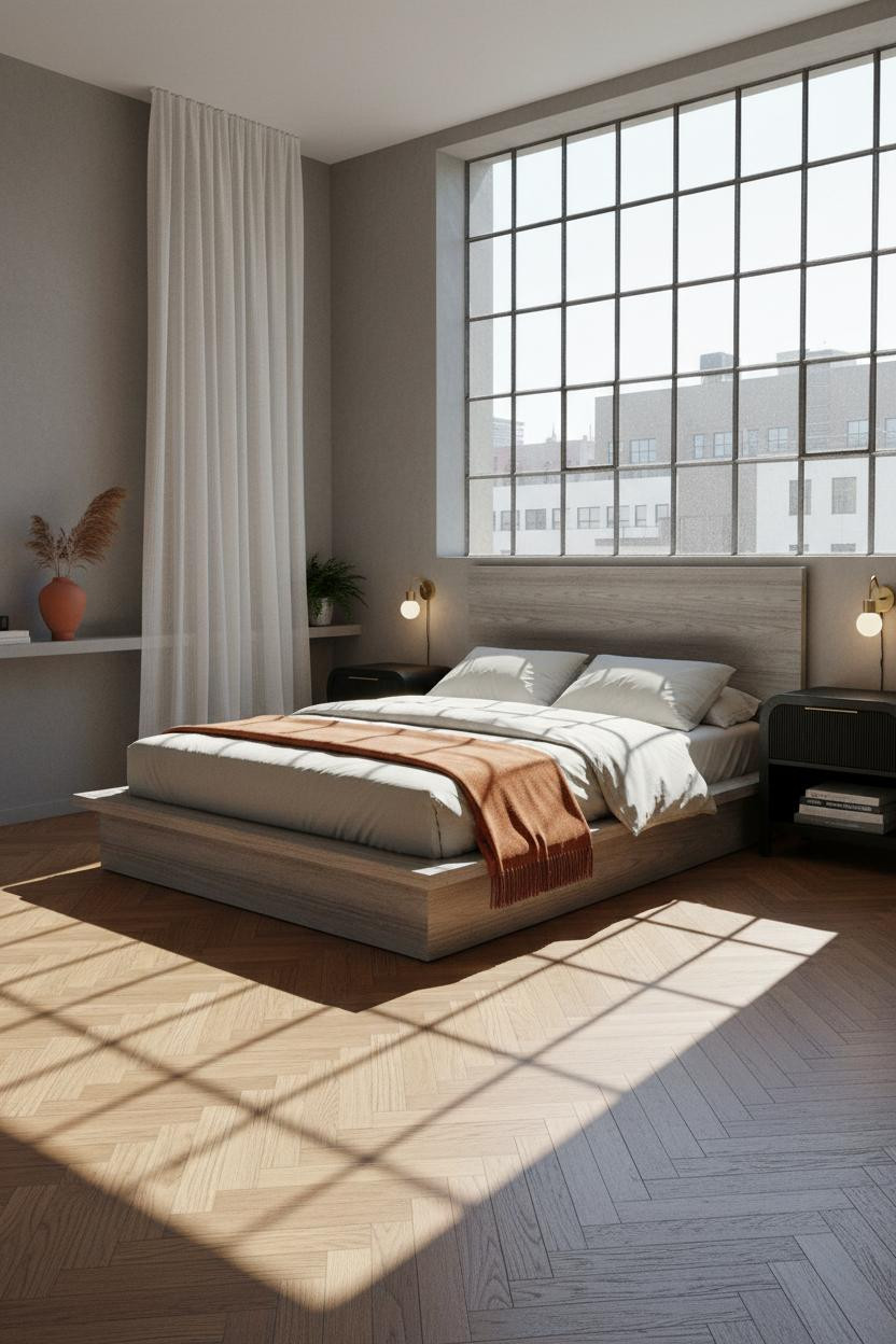 Studio Apartment Men Industrial Window Bachelor