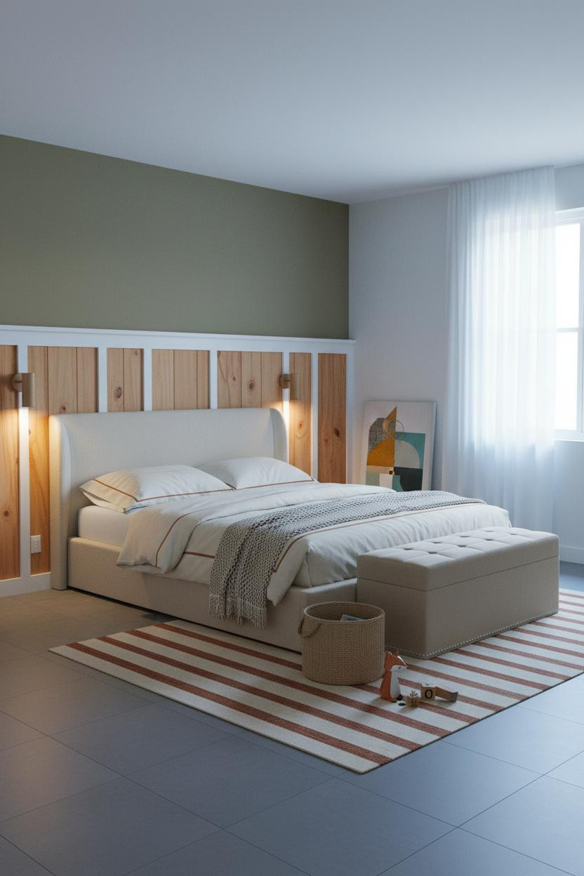 Stylish Kids Bedroom Board Batten Modern Design