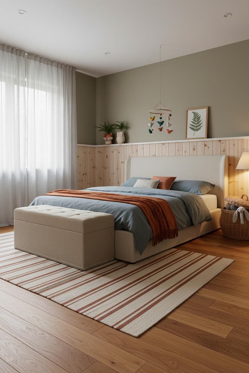 Stylish Kids Room Botanical Modern Bedroom