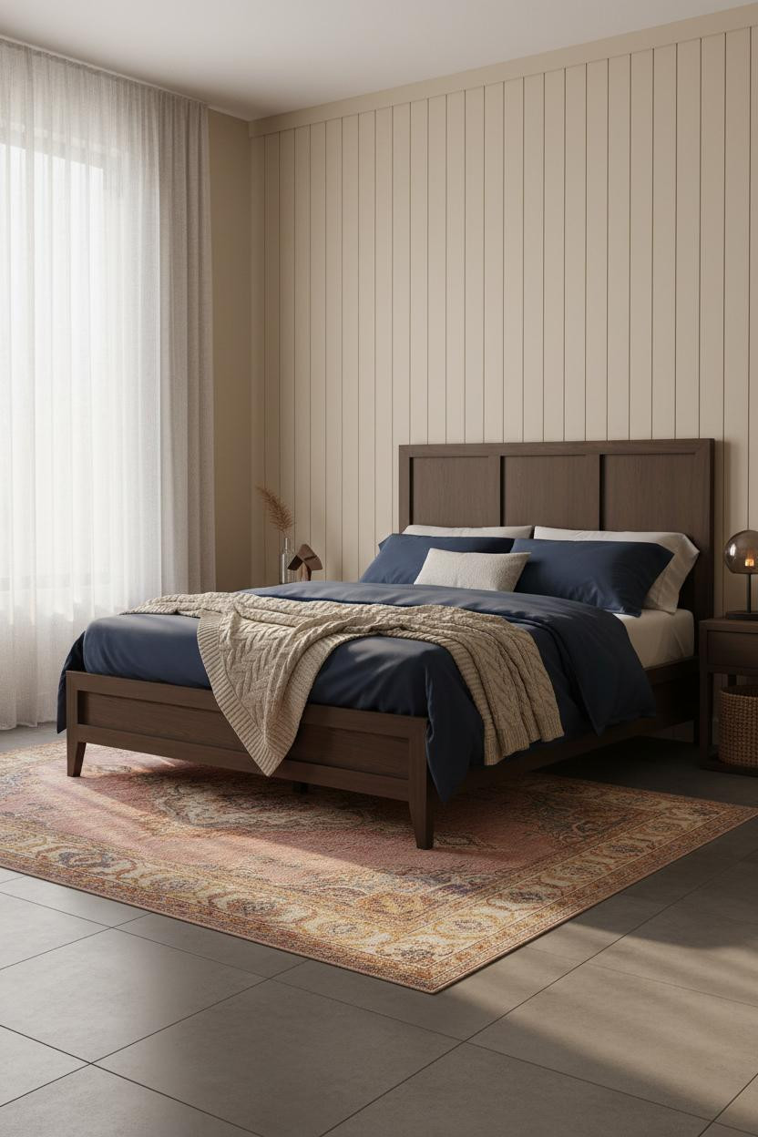 Transitional Bedroom Modern European Shiplap Design