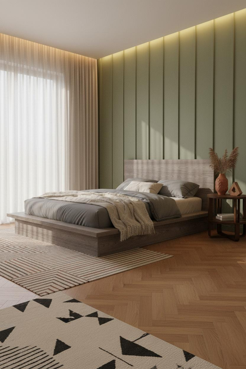 Vintage Modern Bedroom Sage Green