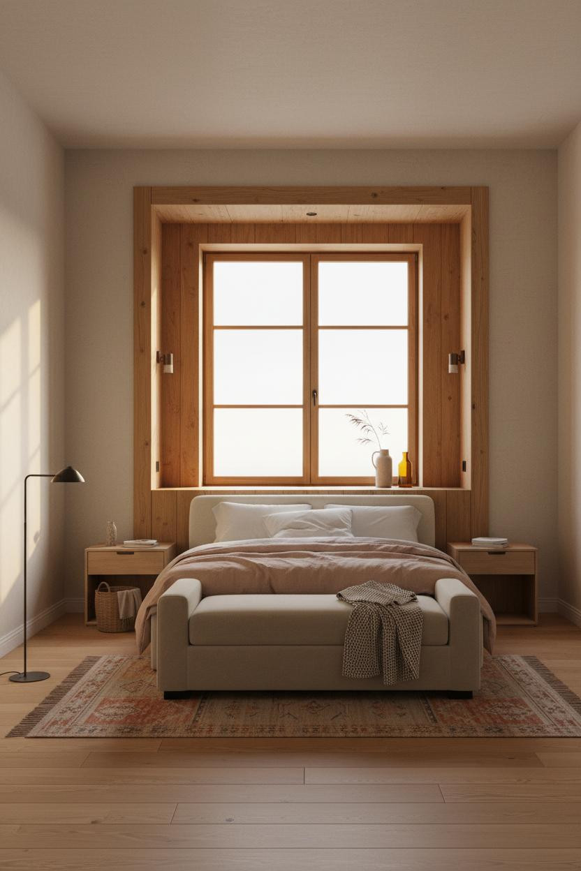 Warm Neutral Attic Bedroom Natural Light