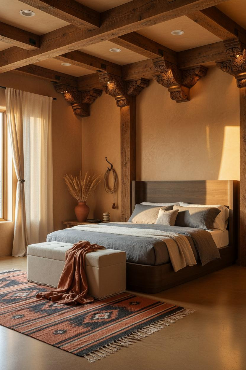 Western Bedroom Ranch Style Corbels