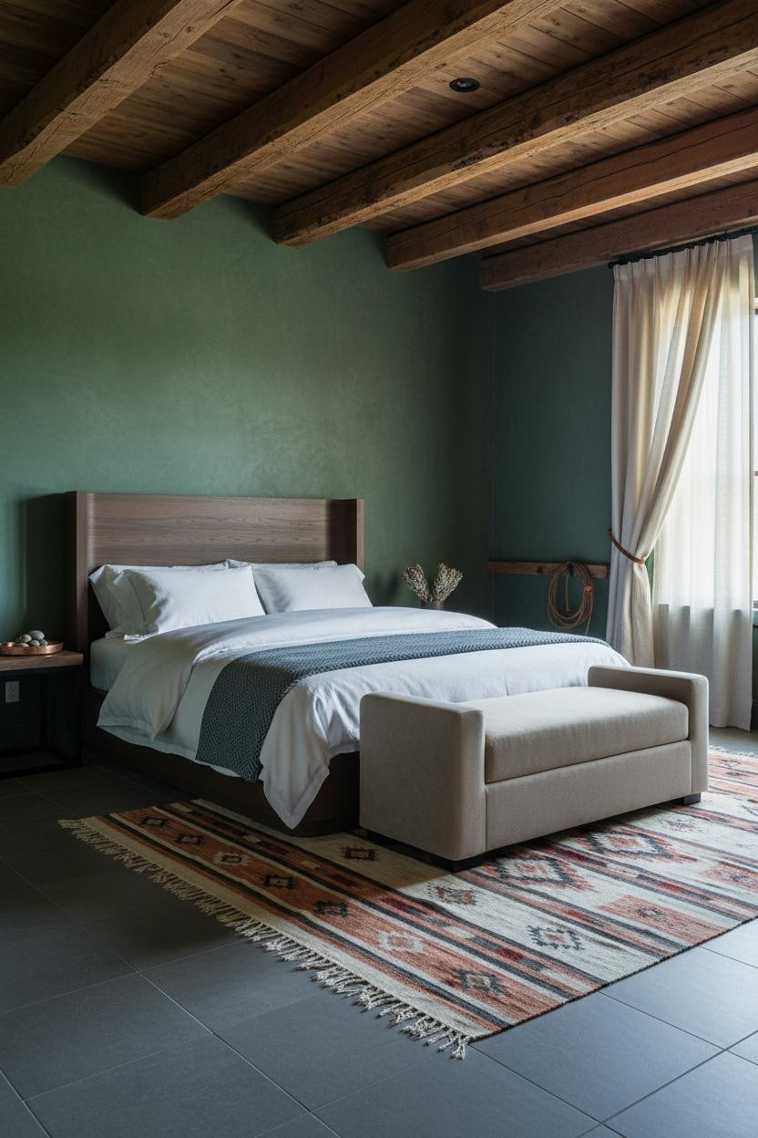 Western Bedroom Ranch Style Timber Design