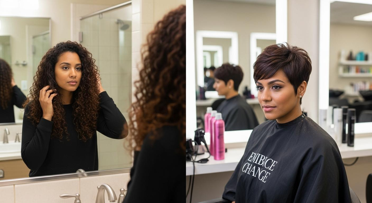 At 32, her 3B curls finally work with a pixie but only after dry cutting from crown to ends