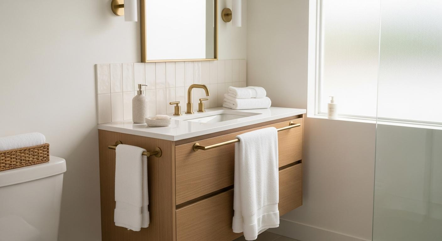 The 48-inch towel bar rule that makes your bathroom feel off