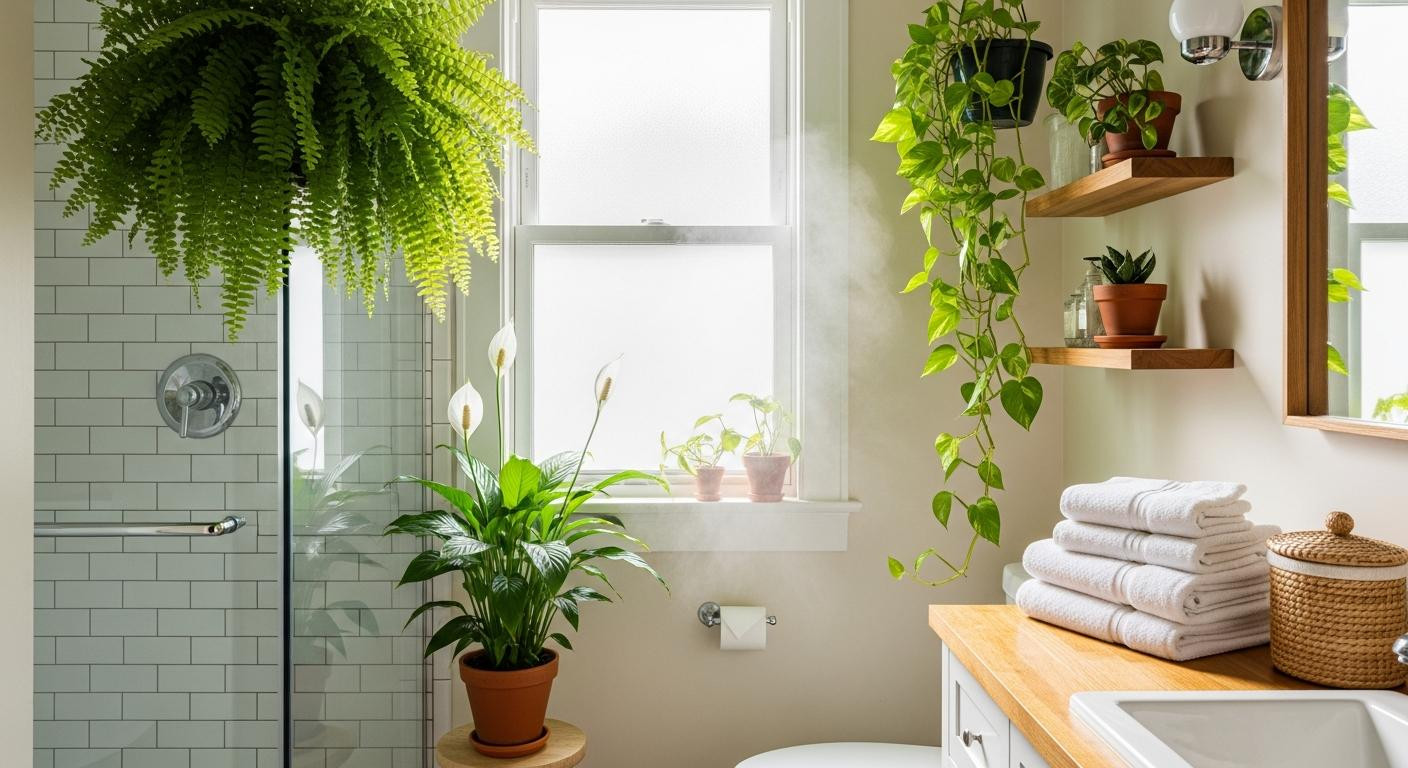 5 bathroom plants that absorb steam (and make 52 square feet feel less like a shower stall)