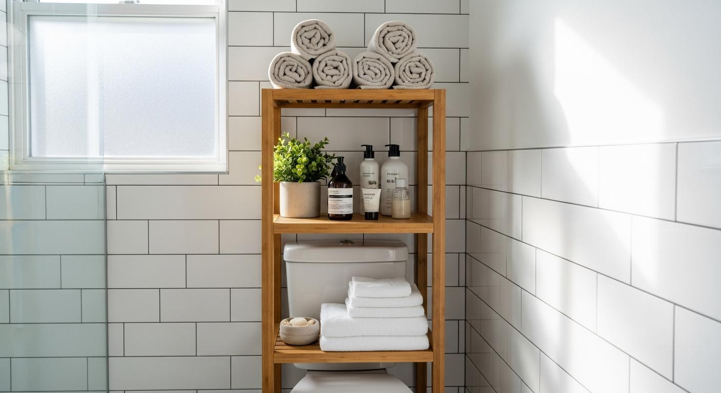 The 54 inches above your toilet that could hold 6 towels (you walk past it daily)
