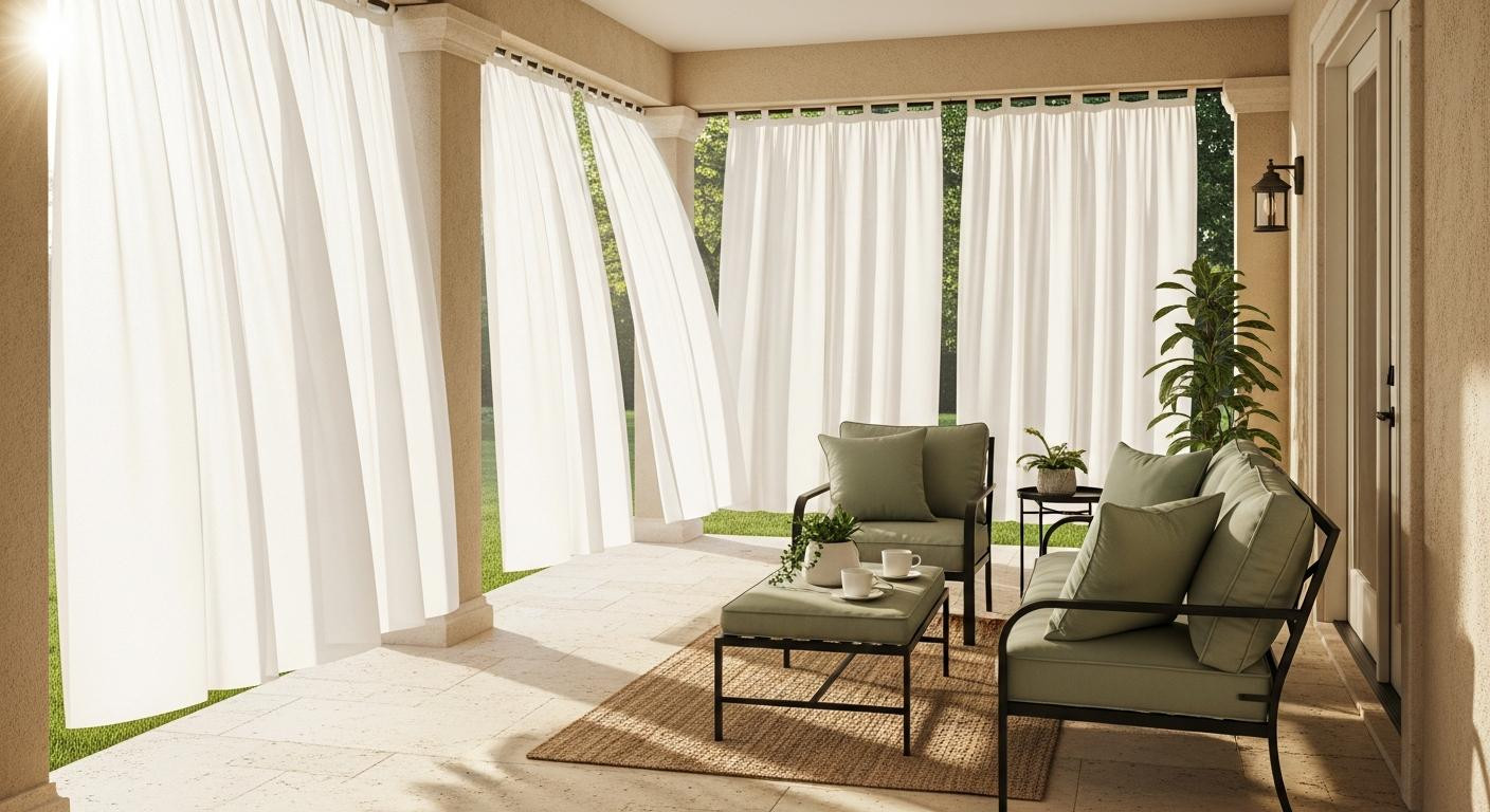 I added $89 outdoor curtains to my patio and it finally worked through rain