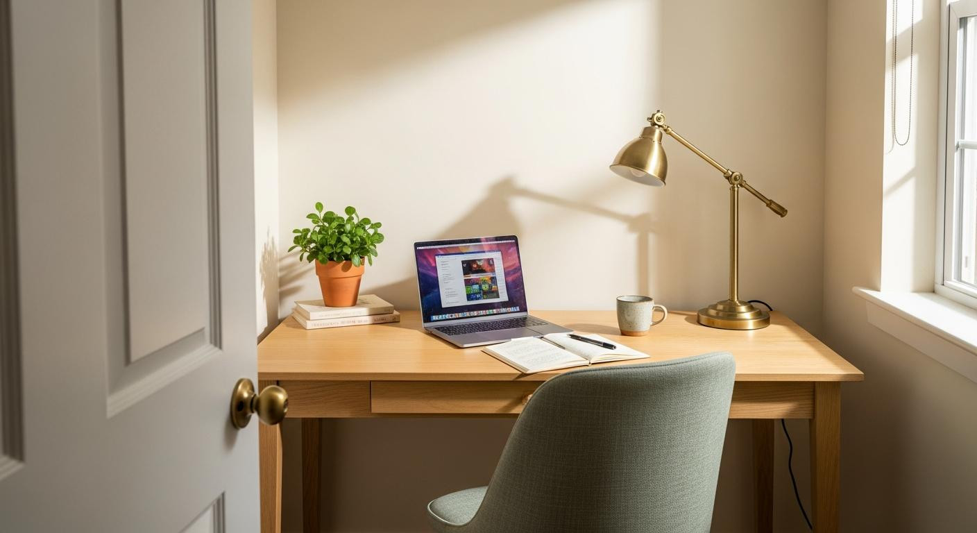 The 90-degree desk rule that stops you from checking the door every 8 minutes
