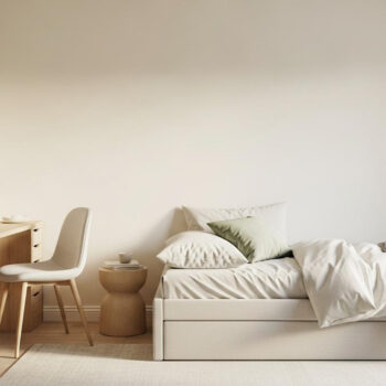 Designers say push dual-purpose furniture to walls but pulling it 22 inches inward makes both functions work
