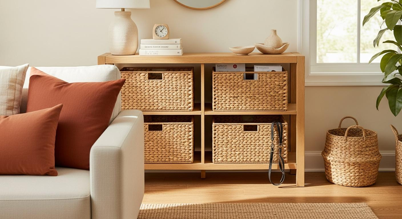 I tried vertical basket stacking and my living room chaos disappeared in 4 hours