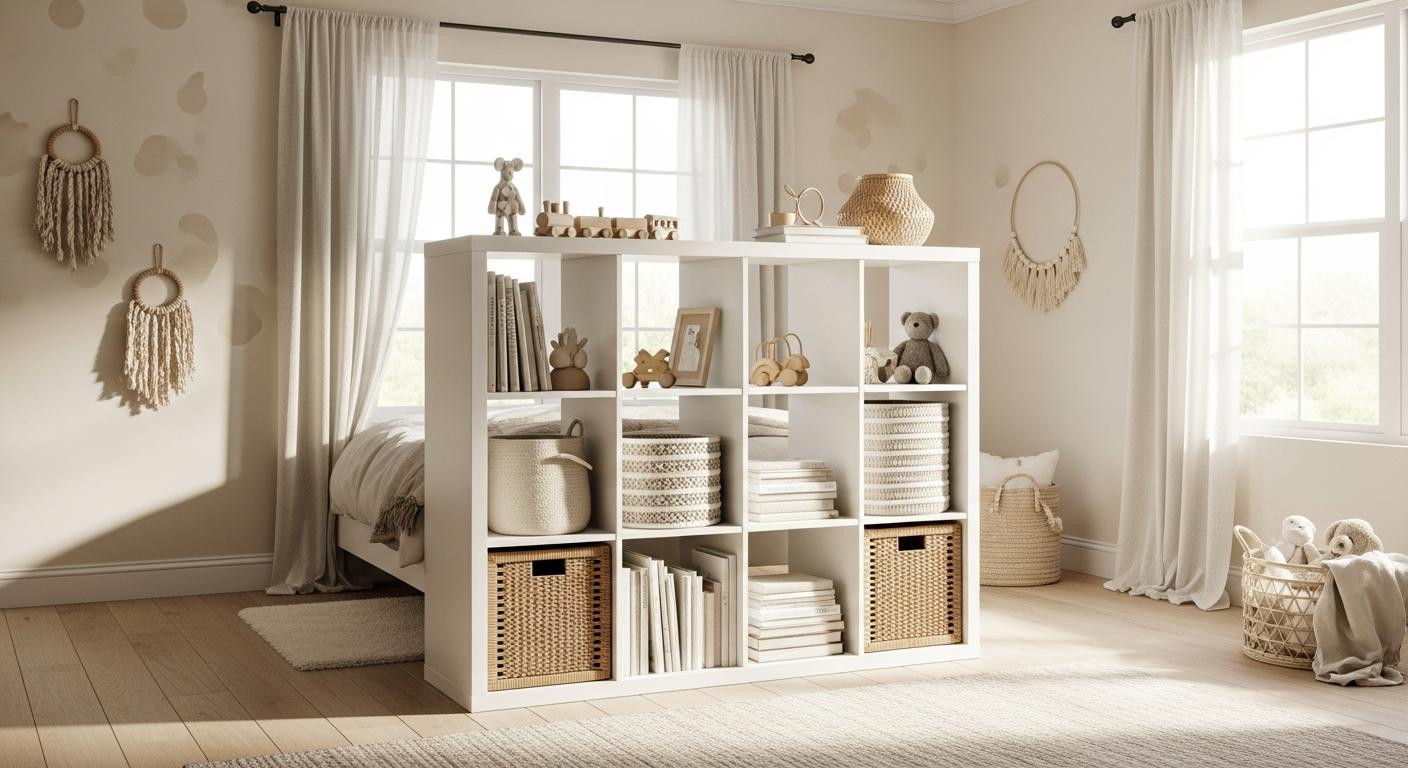 The 18-inch setback trick that keeps IKEA Kallax dividers from tipping