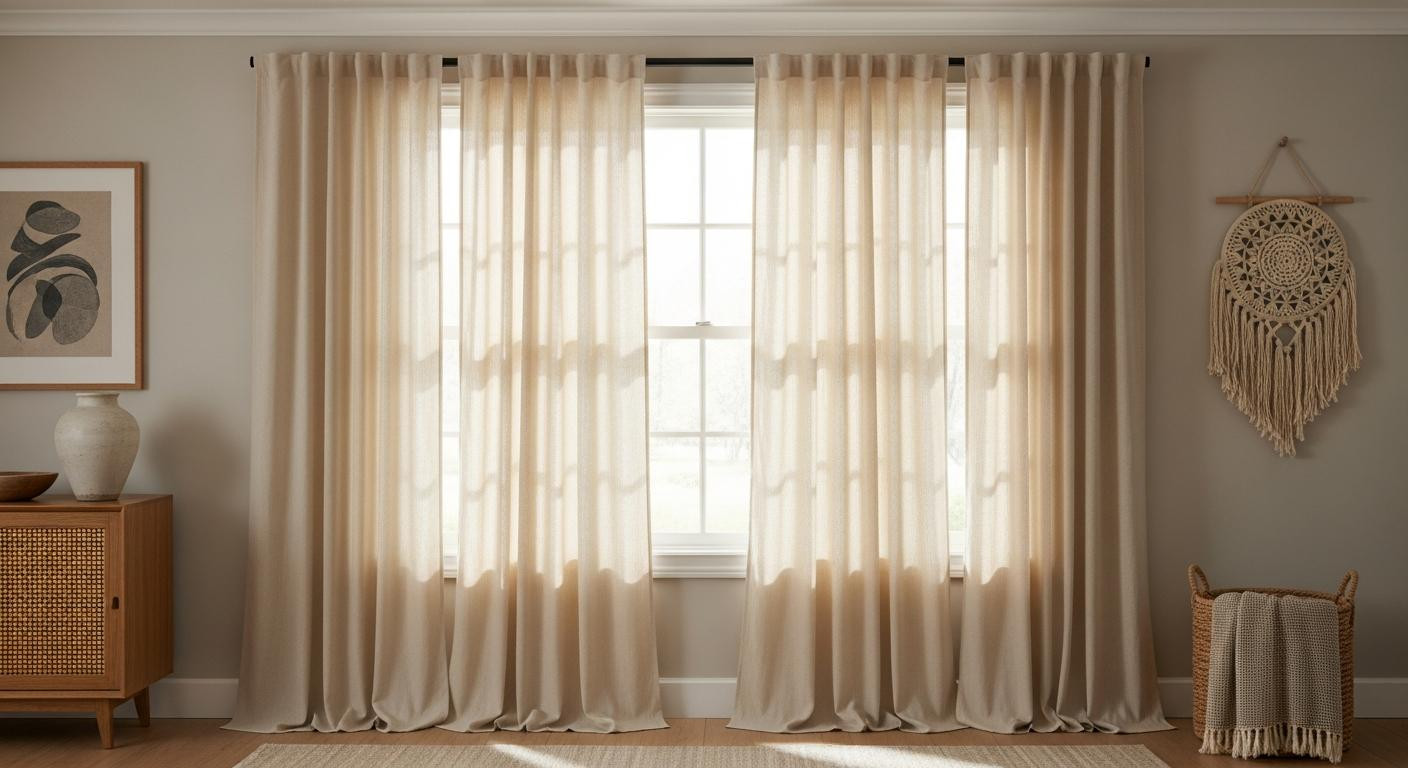 Single-width curtain panels make windows look cheap (the 2x fullness fix costs )