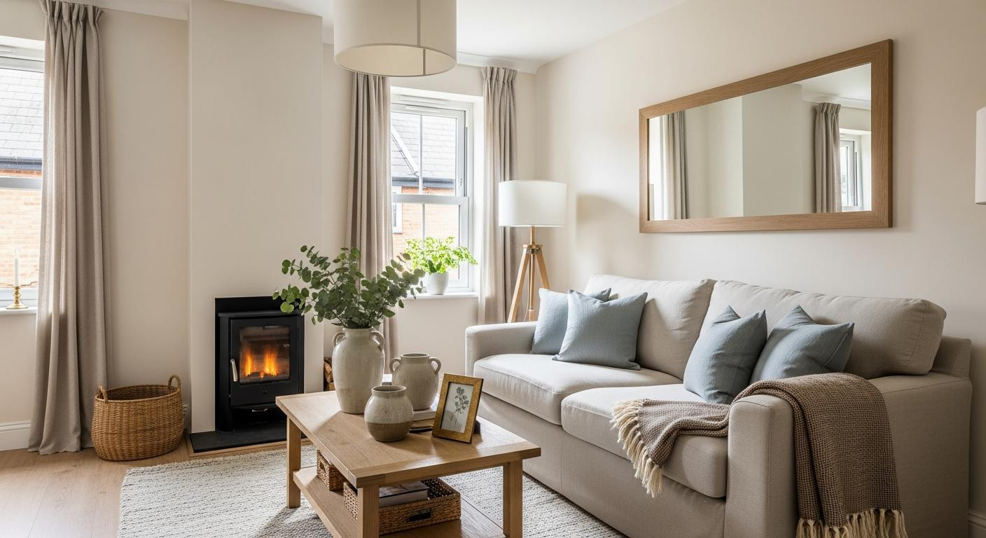 Opposite-window mirrors work in rooms under 240 sq ft (but adjacent placement wins for L-shapes over 300)